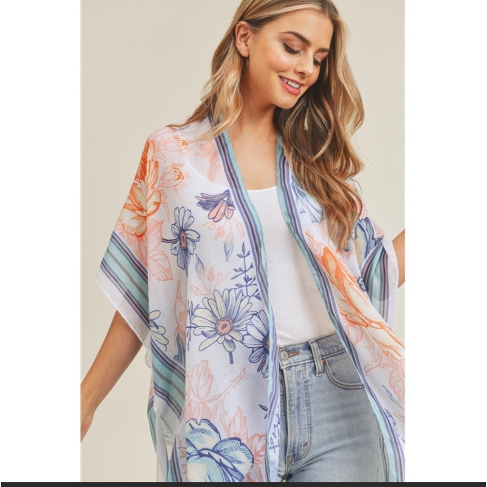 Bold Floral Kimono - One Size - Picture 6 of 13